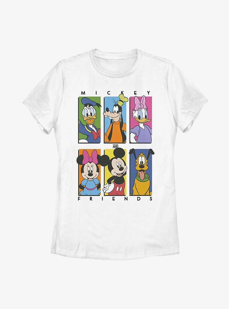Disney Mickey Mouse Six Up Womens T-Shirt