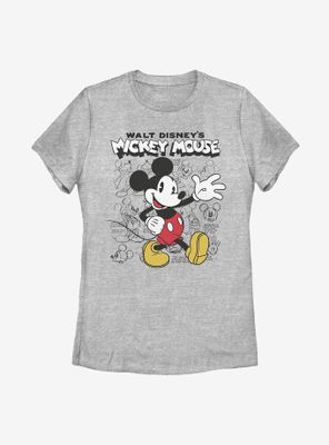 Disney Mickey Mouse Sketchbook Womens T-Shirt