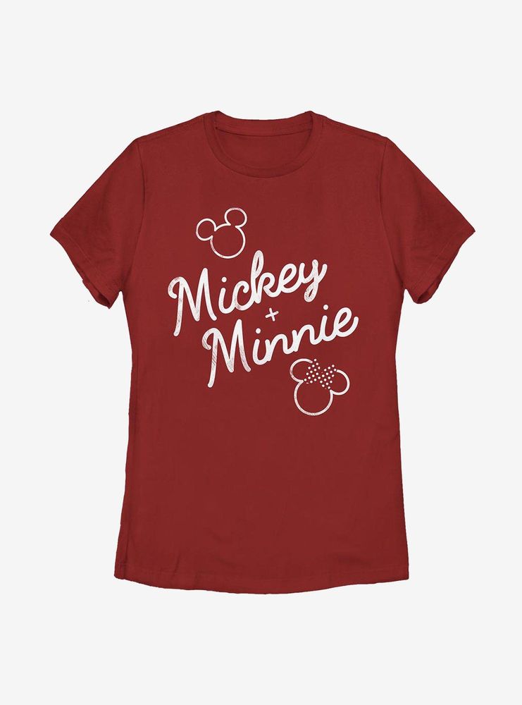 Disney Mickey Mouse Signed Together Womens T-Shirt