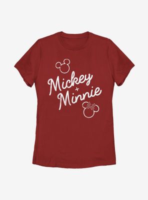 Disney Mickey Mouse Signed Together Womens T-Shirt