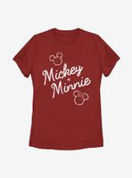 Disney Mickey Mouse Signed Together Womens T-Shirt