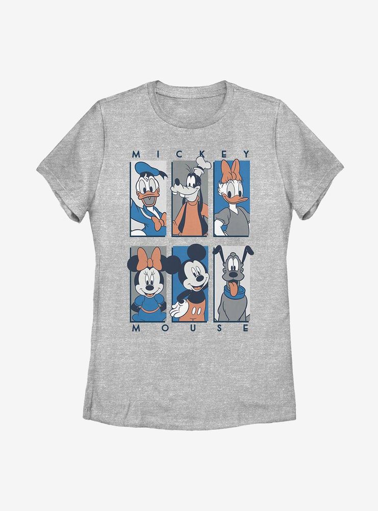 Disney Mickey Mouse Six Up Muted Womens T-Shirt