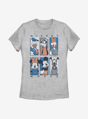 Disney Mickey Mouse Six Up Muted Womens T-Shirt