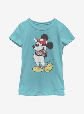 Disney Mickey Mouse Baseball Season Youth Girls T-Shirt