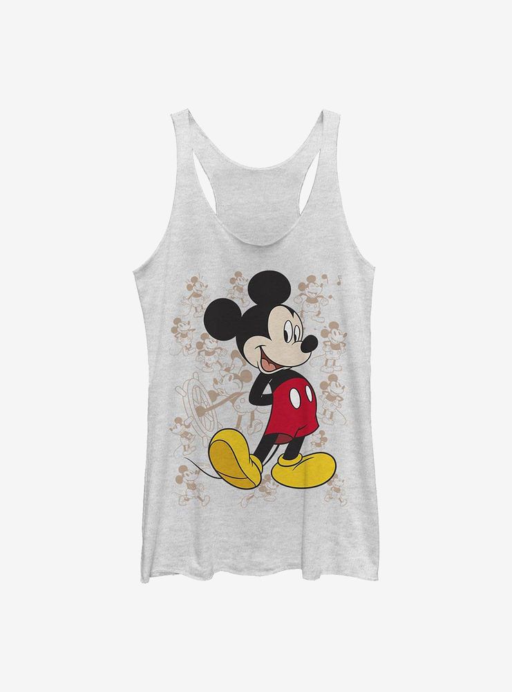 Disney Mickey Mouse Through The Years Womens Tank Top