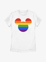Disney Mickey Mouse Rainbow Ears Womens T-Shirt