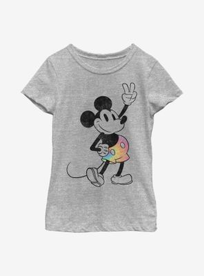Disney Mickey Mouse Tie Dye Youth Girls T-Shirt