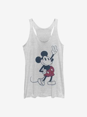 Disney Mickey Mouse Plaid Womens Tank Top