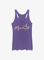 Disney Minnie Mouse Pink Script Womens Tank Top