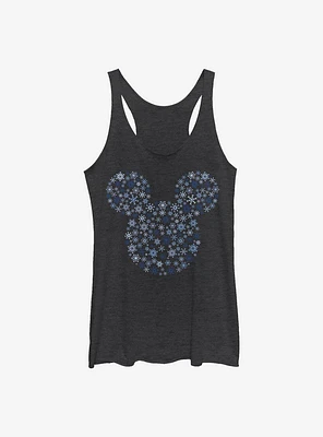 Disney Mickey Mouse Ear Snowflakes Womens Tank Top