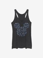 Disney Mickey Mouse Ear Snowflakes Womens Tank Top