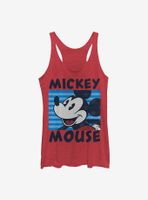 Disney Mickey Mouses Stripes Womens Tank Top