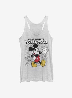 Disney Mickey Mouse Sketchbook Womens Tank Top