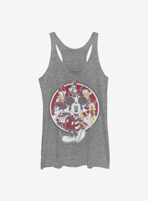 Disney Mickey Mouse Vintage Friends Womens Tank Top