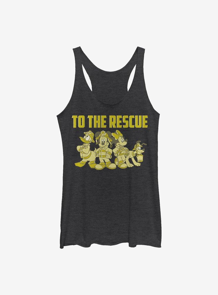 Disney Mickey Mouse Thank You Firefighters Womens Tank Top