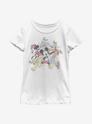 Disney Mickey Mouse Group Run Youth Girls T-Shirt