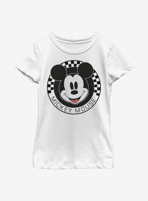 Disney Mickey Mouse Checkered Youth Girls T-Shirt