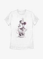 Disney Minnie Mouse Sketchy Womens T-Shirt