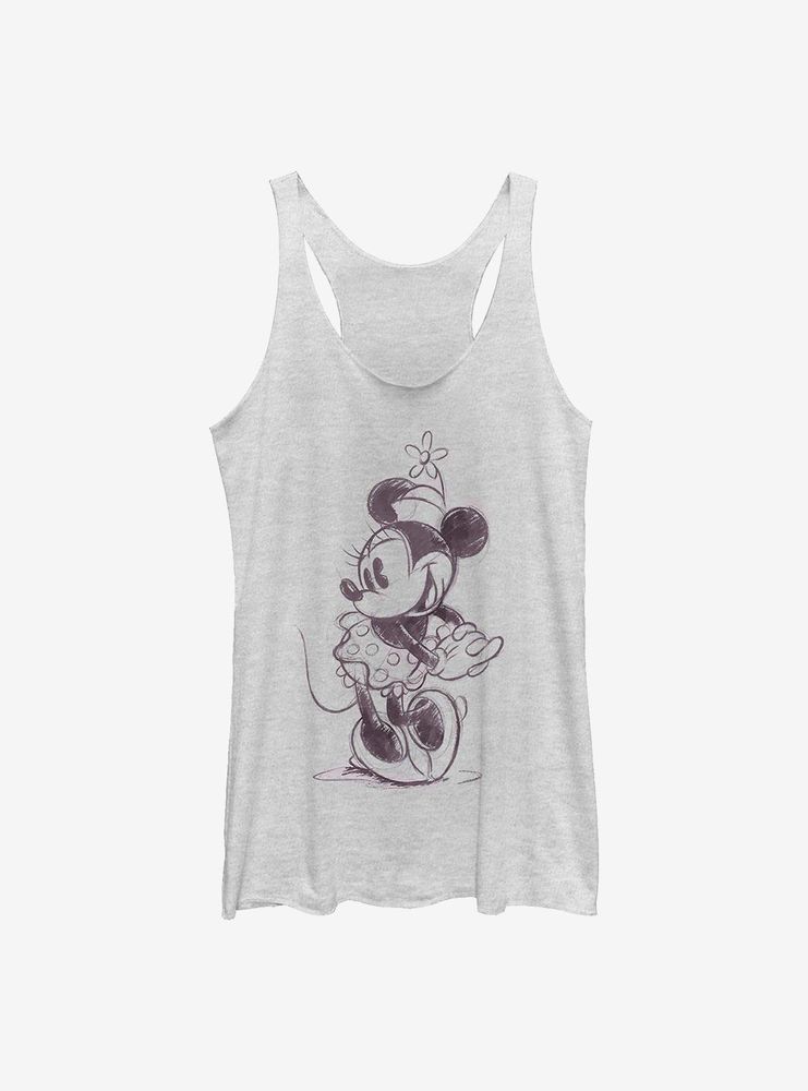 Disney Minnie Mouse Sketchy Womens Tank Top