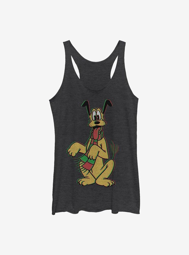 Disney Pluto Holiday Colors Womens Tank Top