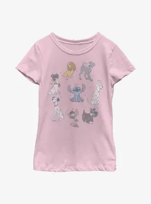 Disney Classic Dogs Youth Girls T-Shirt
