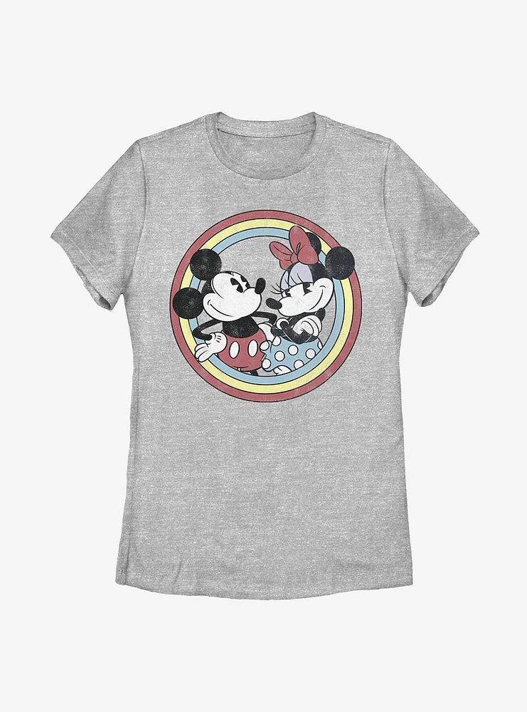 Disney Mickey Mouse Minnie Circle Womens T-Shirt