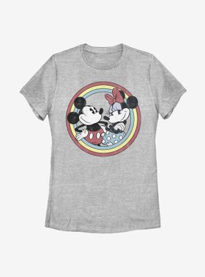Disney Mickey Mouse Minnie Circle Womens T-Shirt