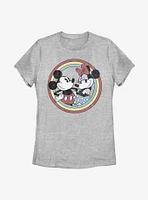 Disney Mickey Mouse Minnie Circle Womens T-Shirt