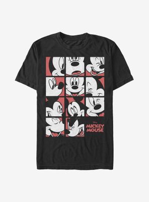 Disney Mickey Mouse Expression Grid T-Shirt