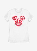 Disney Mickey Mouse Hearts Fill Womens T-Shirt