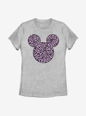 Disney Mickey Mouse Zebra Cheetah Fill Womens T-Shirt