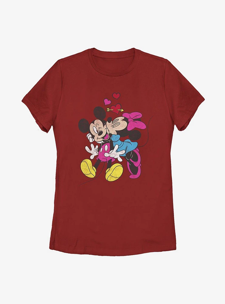 Disney Mickey Mouse Minnie Love Womens T-Shirt