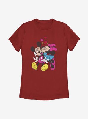 Disney Mickey Mouse Minnie Love Womens T-Shirt