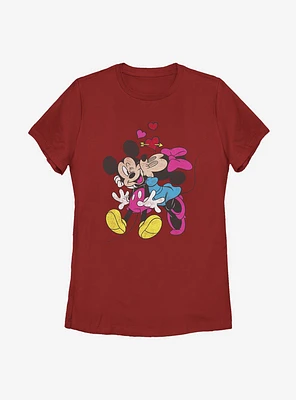 Disney Mickey Mouse Minnie Love Womens T-Shirt