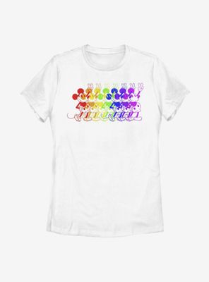 Disney Mickey Mouse Rainbow Womens T-Shirt