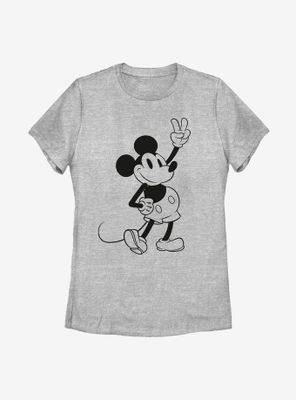Disney Mickey Mouse Simple Outline Womens T-Shirt