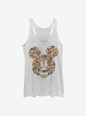 Disney Mickey Mouse Floral Womens Tank Top