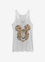 Disney Mickey Mouse Floral Womens Tank Top