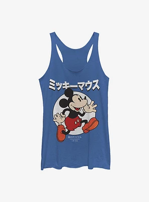 Disney Mickey Mouse Japanese Text Womens Tank Top