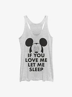 Disney Mickey Mouse Let Me Sleep Womens Tank Top