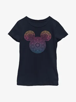Disney Mickey Mouse Mandala Fill Youth Girls T-Shirt