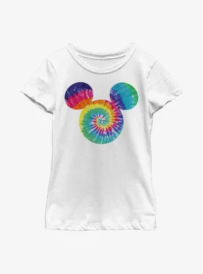 Disney Mickey Mouse Tie Dye Fill Youth Girls T-Shirt