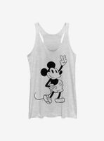 Disney Mickey Mouse Simple Outline Womens Tank Top