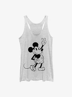 Disney Mickey Mouse Simple Outline Womens Tank Top