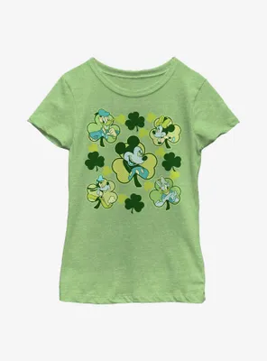 Disney Mickey Mouse Friends Clovers Youth Girls T-Shirt