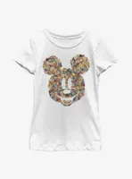 Disney Mickey Mouse Floral Youth Girls T-Shirt