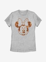 Disney Minnie Mouse Fall Floral Plaid Womens T-Shirt