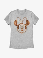 Disney Minnie Mouse Fall Floral Plaid Womens T-Shirt