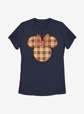Disney Minnie Mouse Fall Plaid Womens T-Shirt