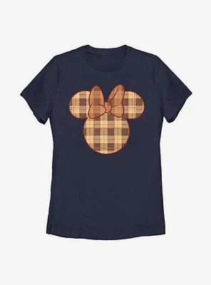 Disney Minnie Mouse Fall Plaid Womens T-Shirt